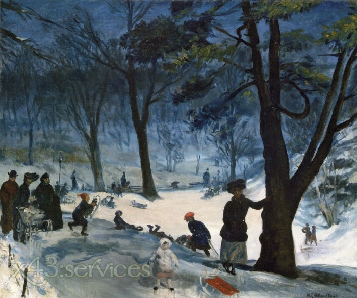 William James Glackens - Central Park in Winter - Central Park in Winter